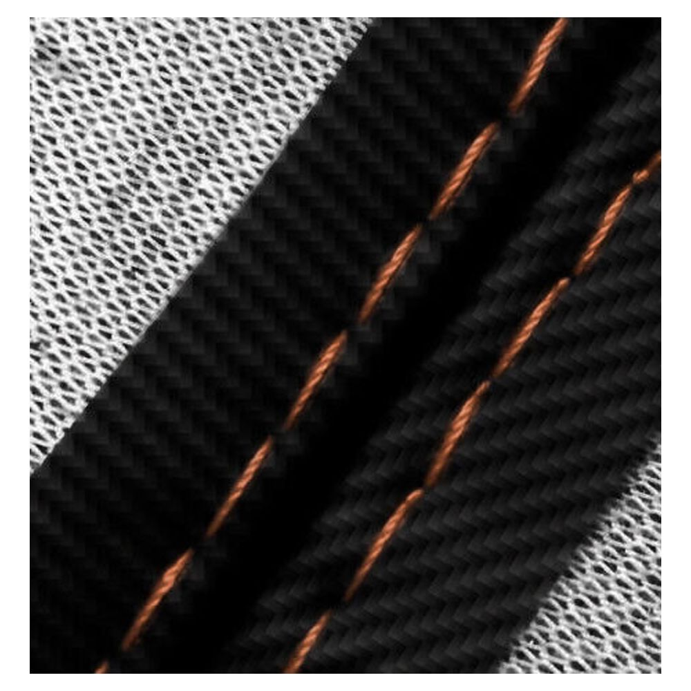 Console Lid Cover Carbon Fiber For Mitsubishi Eclipse 1995-1999 Orange Stitch