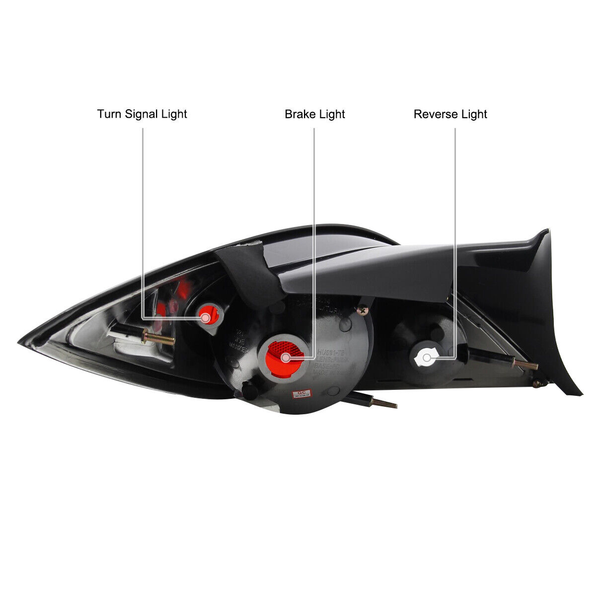 Black Tail Lights 2Dr Coupe Brake Lamp