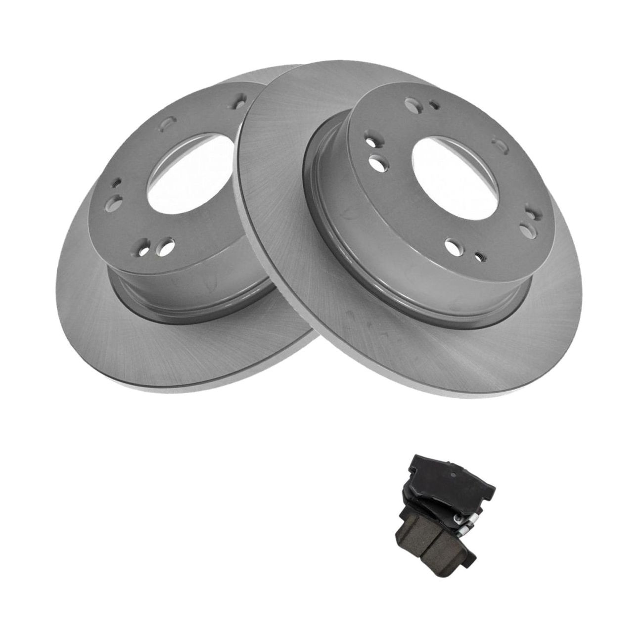 For 2004-2008 TSX Base Rear Posi Ceramic Brake Pads & E-Coated Rotors Kit Set