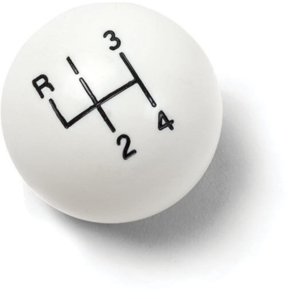 White 4 Speed Shift Knob With 3/8"-16 Thread For Chevrolet Pontiac