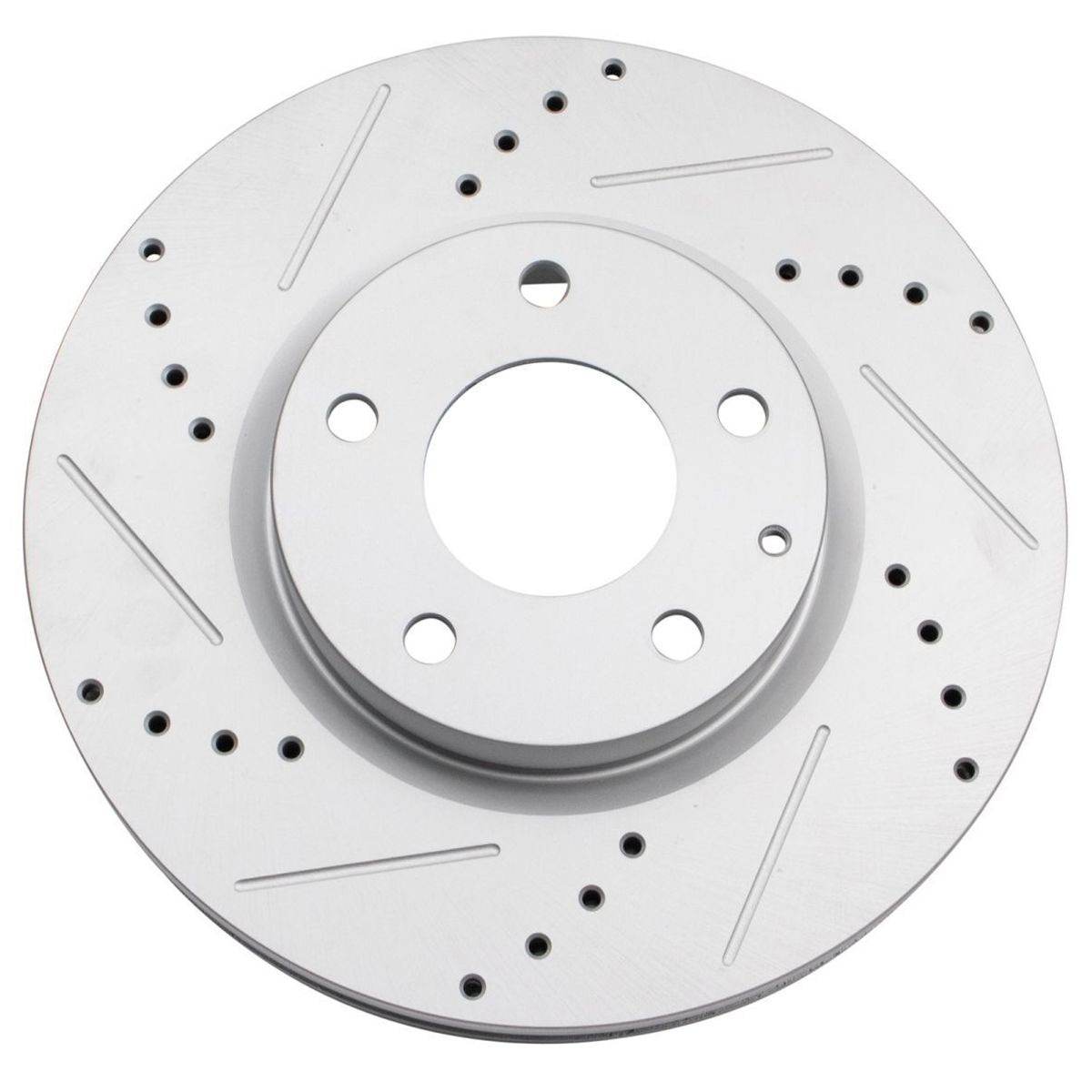 For 2013-2015 Mazda CX-5 Sport Front Drilled Slotted Coated Brake Rotor Set