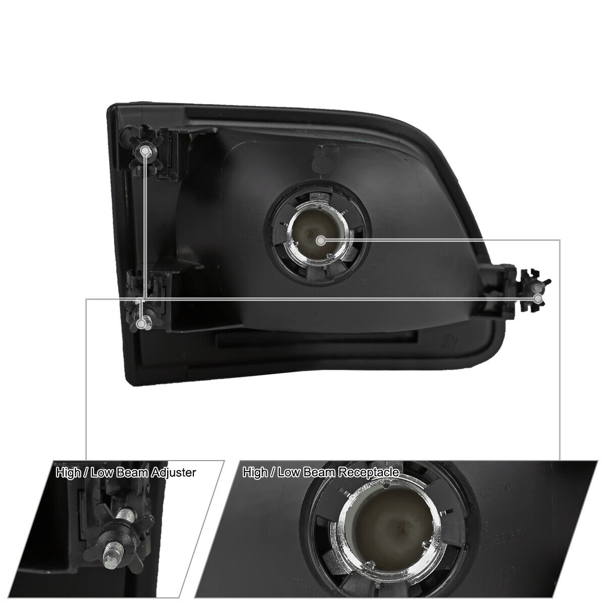 Smoke Headlights F150 Left+Right
