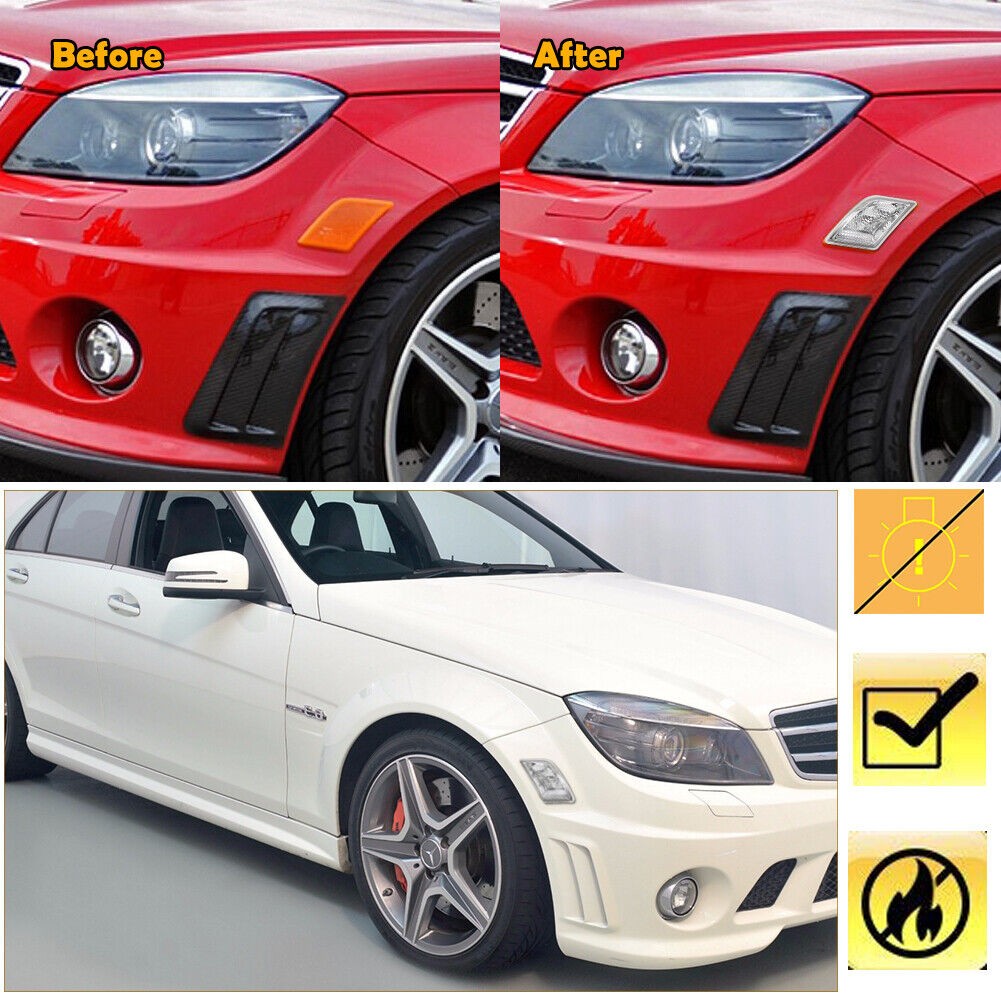 Style Clear Lens Front Side Marker Lights W204