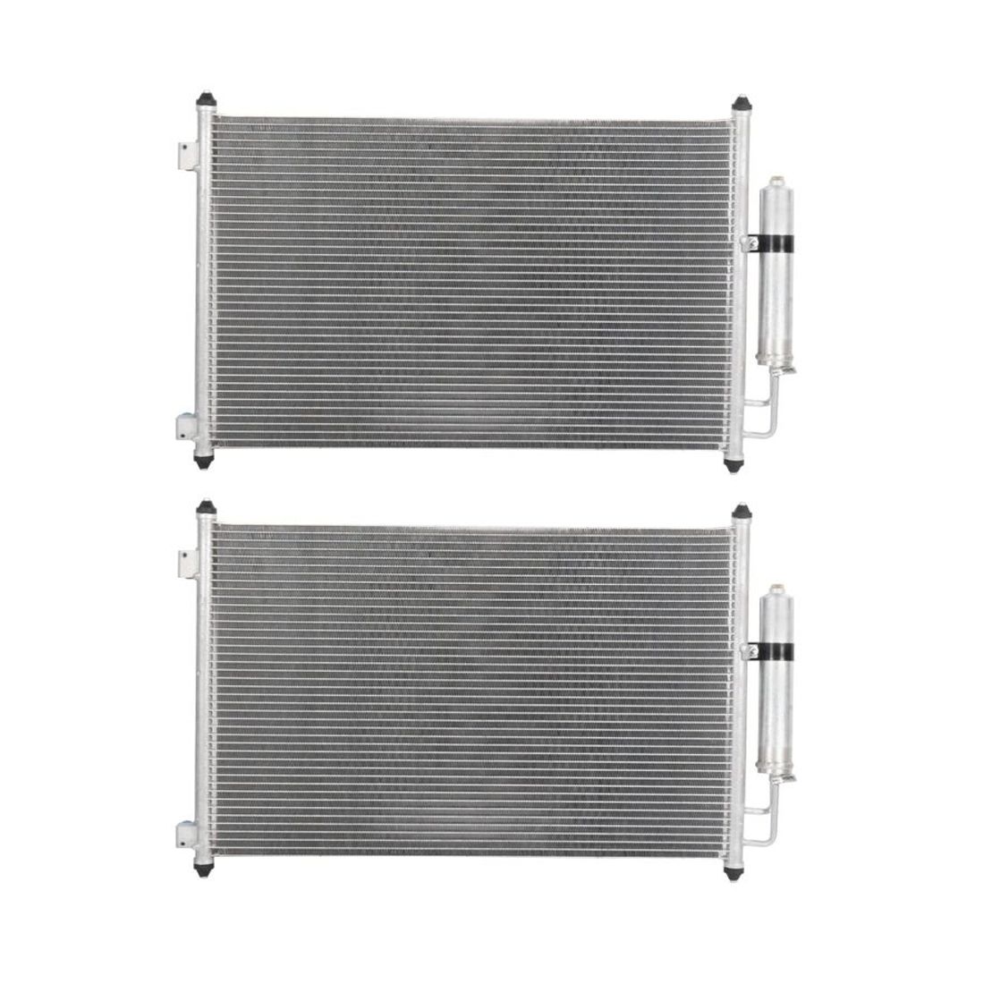 2 Sets Of - Aluminum AC Condenser For Nissan 08-14 Rogue 14-15 Rogue Select 2.5L L4