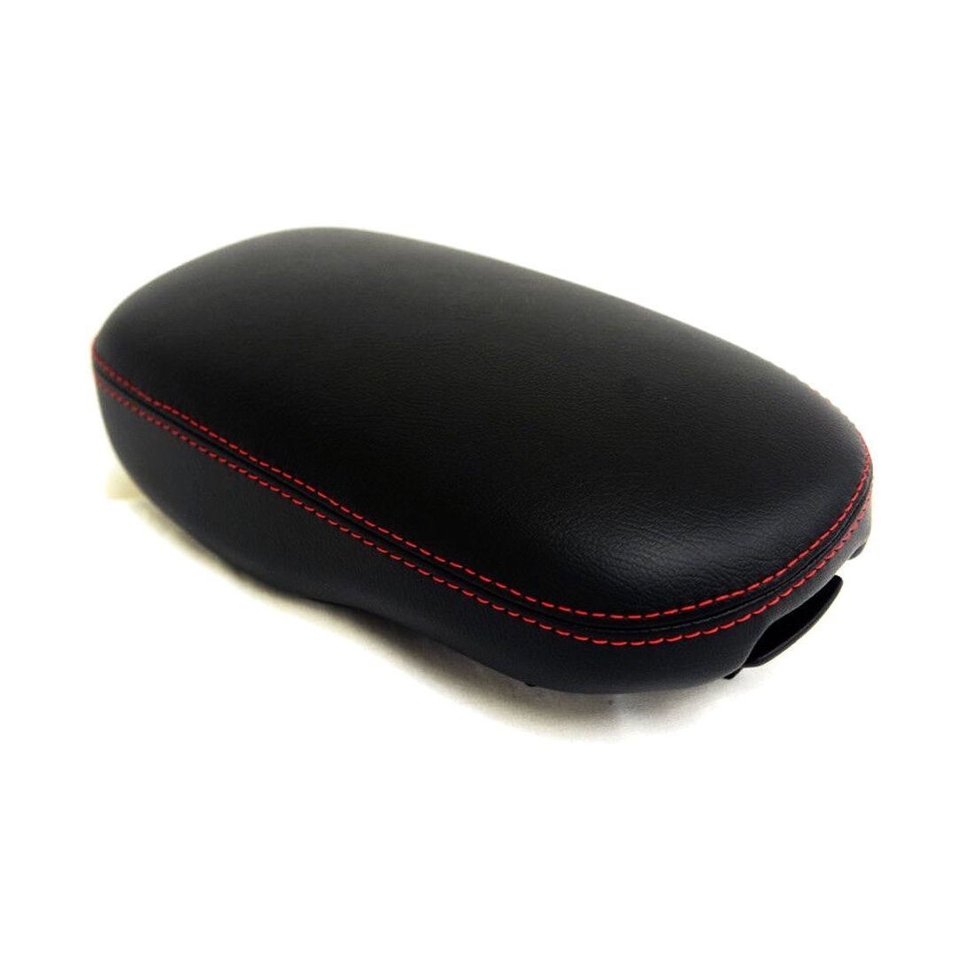 Center Console Armrest Leather Synthetic Cover For Kia 2014-2019 Soul Red Stitch