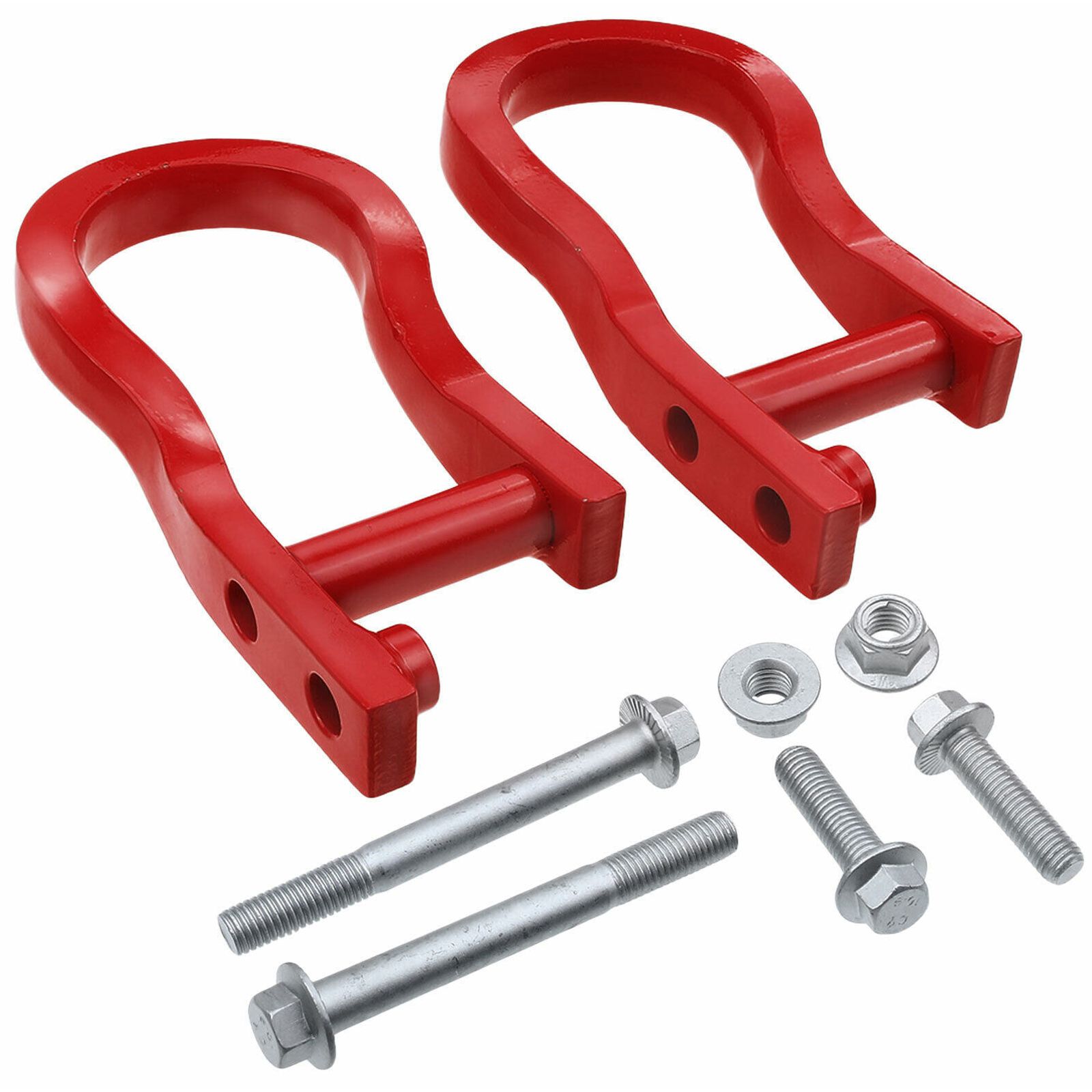 2 Red Tow Hooks For Chevy Silverado GMC Sierra 1500 2007-2019 84192871