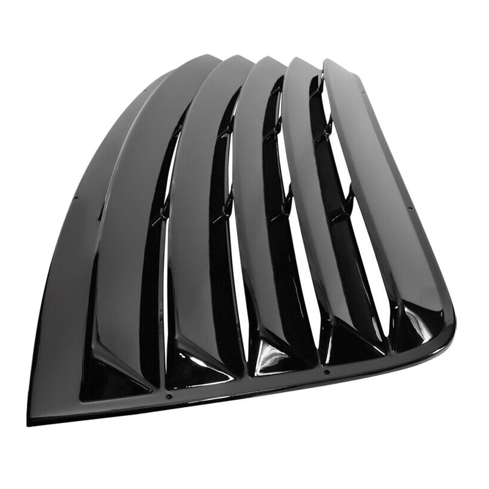 For 08-23 Dodge Challenger Gloss Black Rear Window Louver Rain Cover Shade ABS