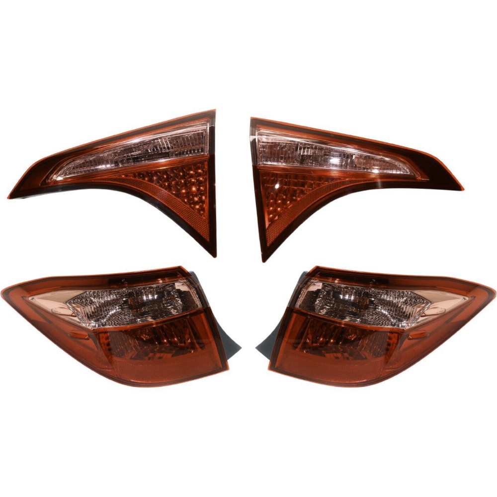 Set Of 4 Tail Lights Taillights Taillamps Brakelights Driver & Passenger Side