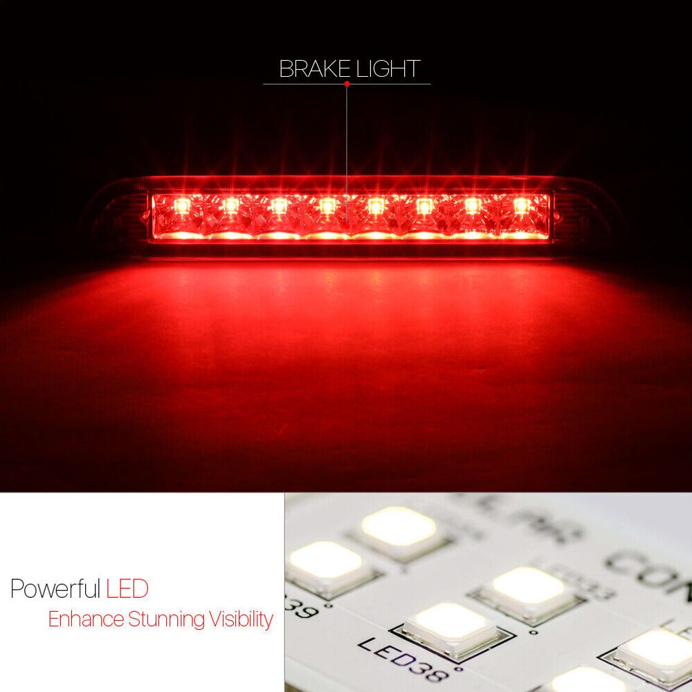 Fits 2001-2007 Ford Escape/Mariner [Chrome/Red] LED Third 3rd Brake Light Lamp