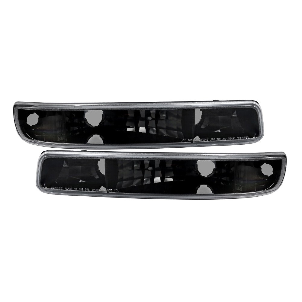 2 Sets Of - Black Bumper Lights Parking Signal Lamps
