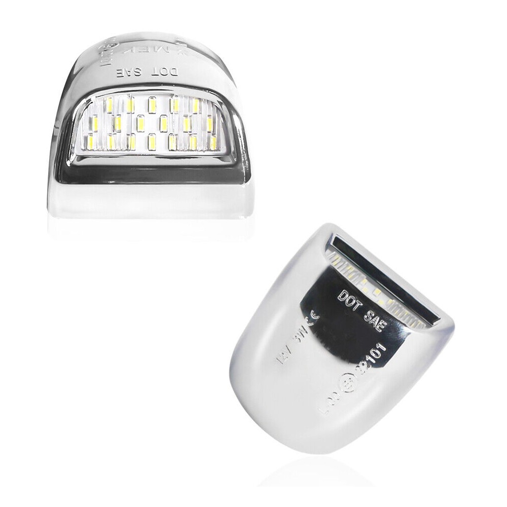 Silver Full 18-SMD LED License Plate Lights
