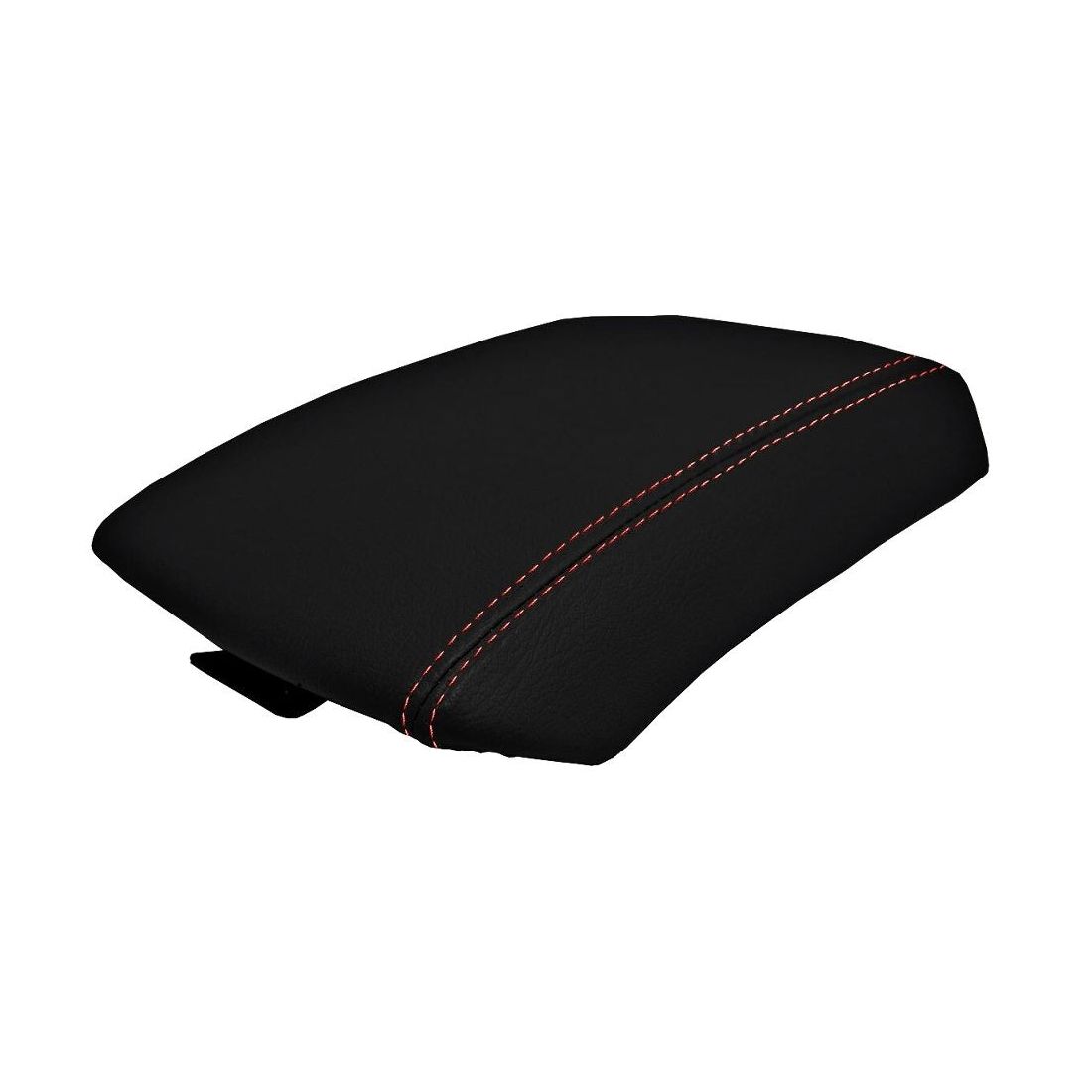 Center Console Lid Armrest Cover Leather For Nissan Xterra 2005-2015 Red Stitch