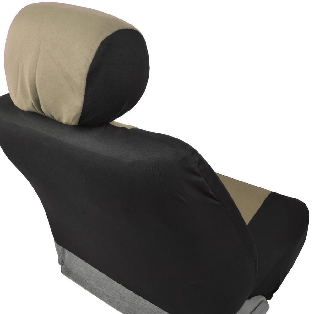 Car Seat Covers For 2011-2015 200 Limited 2 Tone Beige & Black W/Split Bench