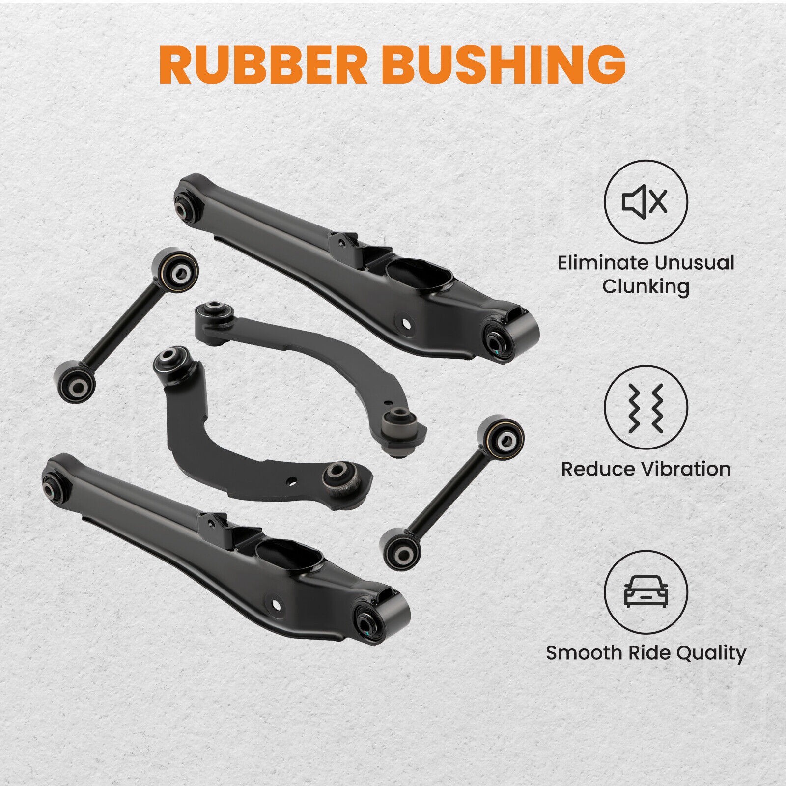 6pcs Rear Upper Lower Control Arms Lateral Toe Arms For Jeep Patriot 2007-2017