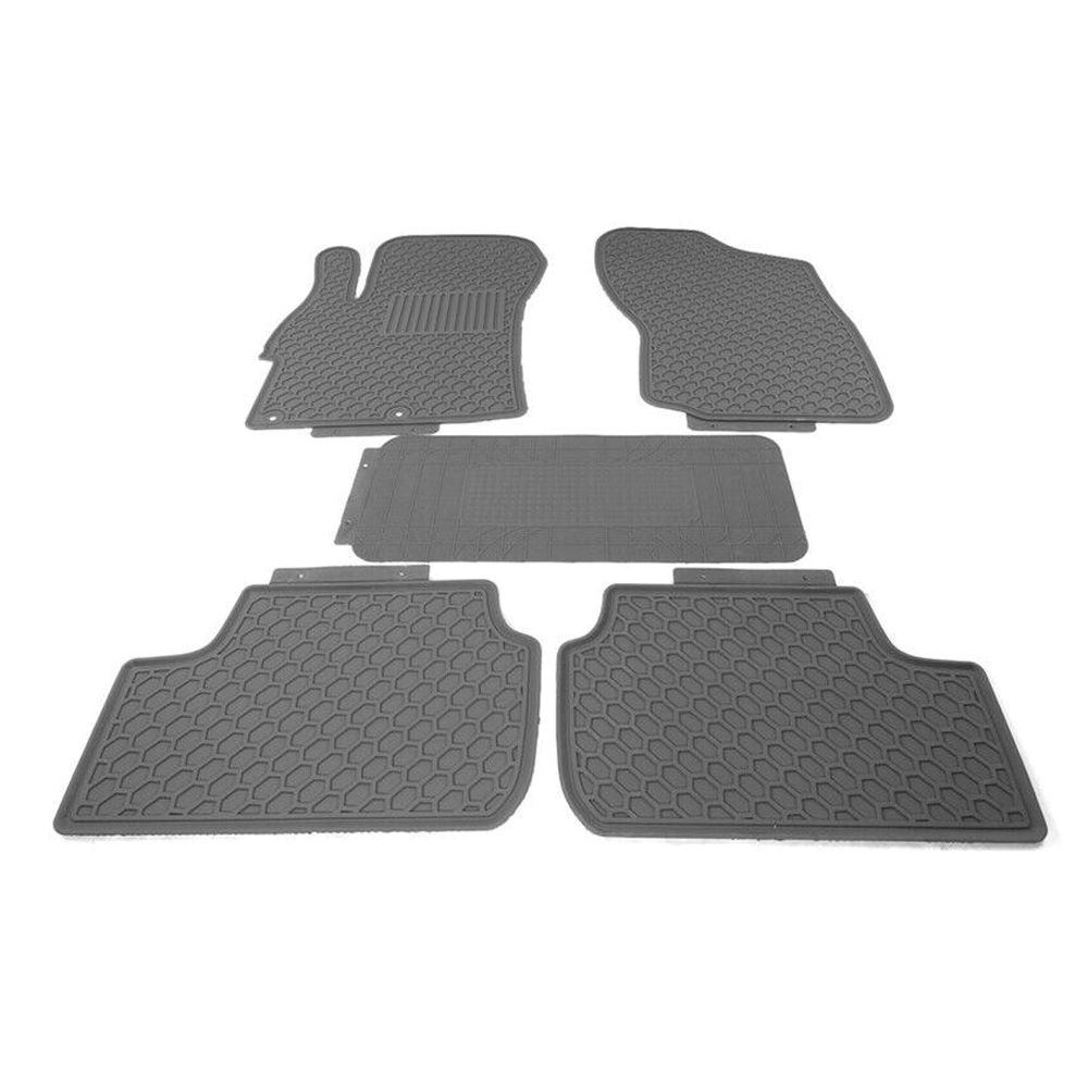 For 2008-2017 Lancer GTS Latex Floor Mats Gray All Weather Carpets Liner 5PC