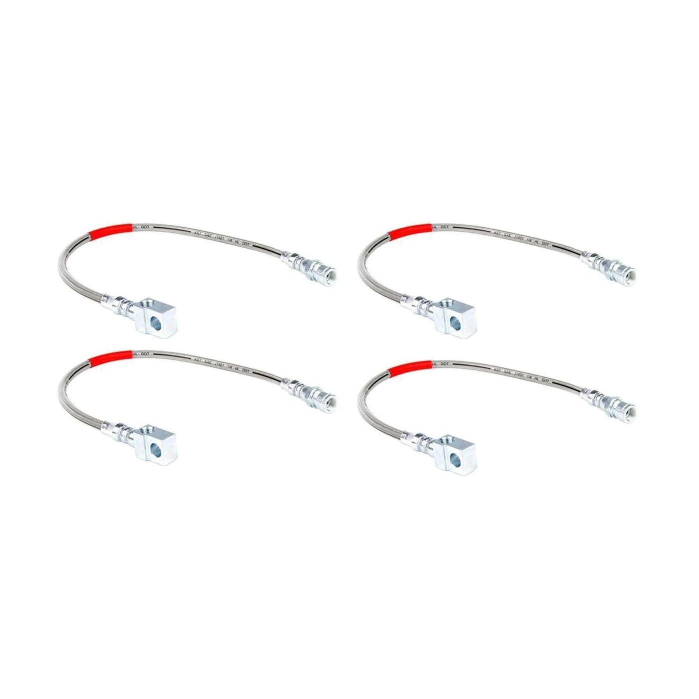 4 Sets Of - For Chevy GMC Rough Country Stainless Steel Rear Brake Line 4-6" Lift