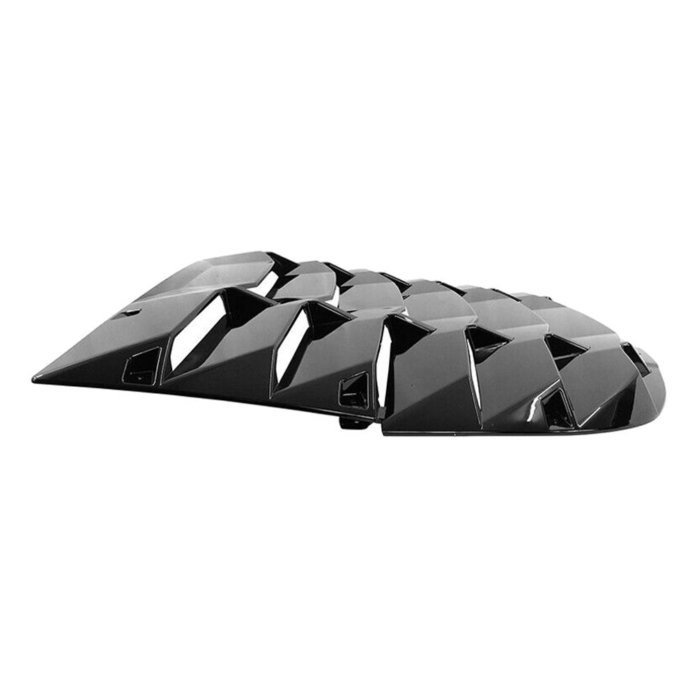 For 20-23 Tesla Model Y Rear Window Louver Windshield Cover Vent Gloss Black 2PC