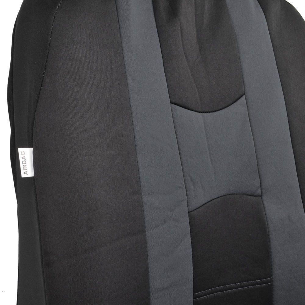 Gray Stripe Black Car Seat Covers Auto Interior For 2005 BMW 330Ci M Mesh Cloth