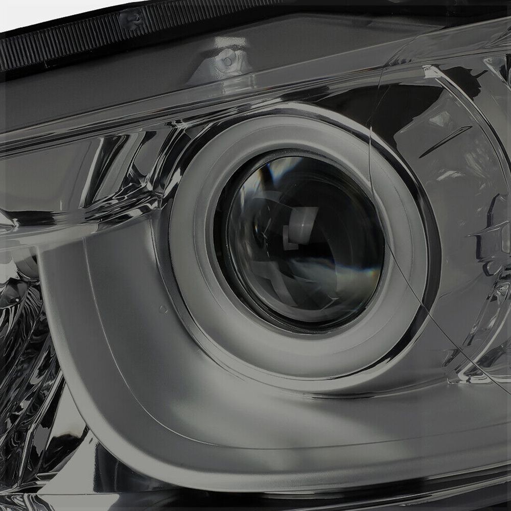 Fits 2013-2016 Mazda CX-5 [Chrome/Smoke] Crystal Corner Projector Headlight Lamp