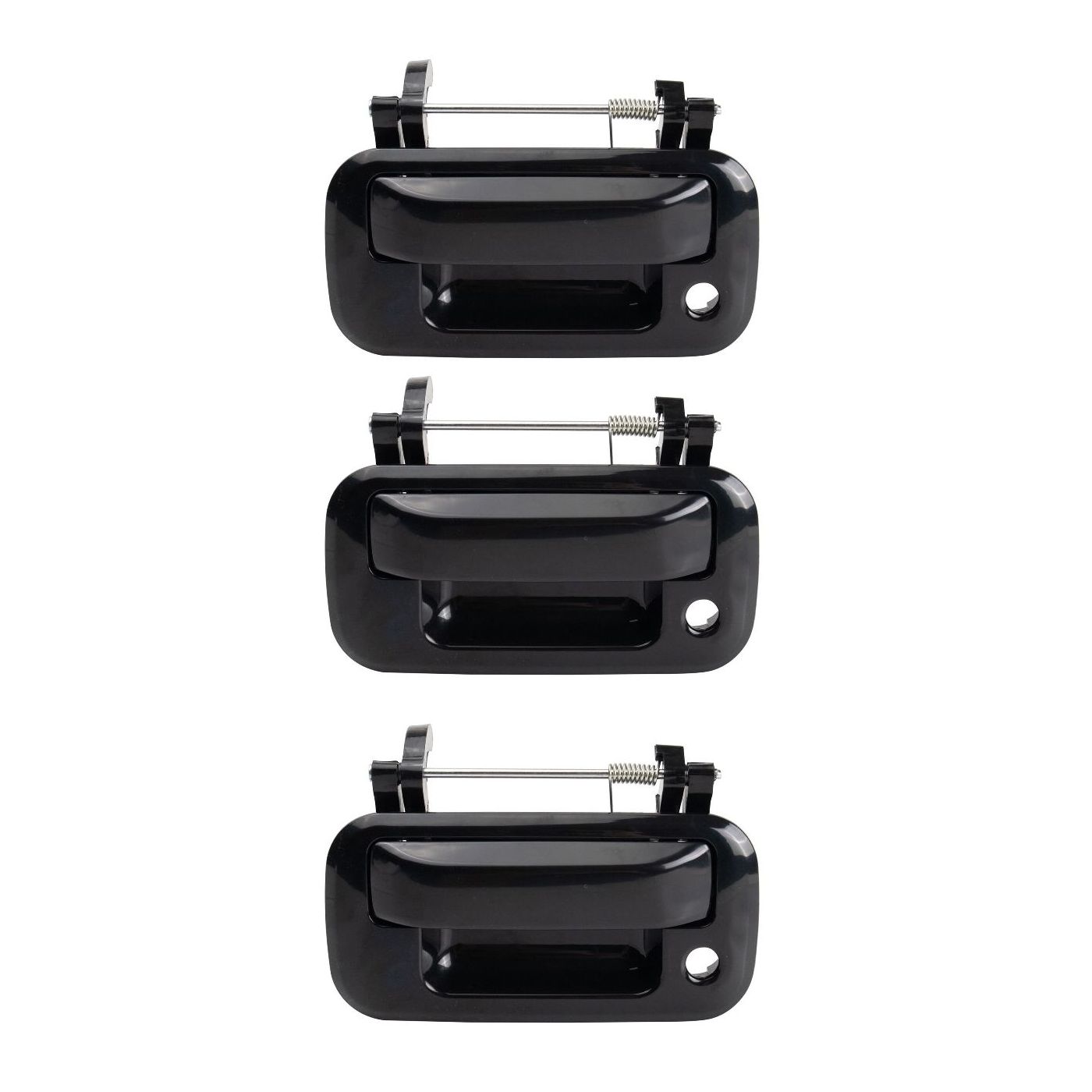 3 Sets Of - Rear Tailgate Handle Smooth Black For Ford Lincoln Super Duty