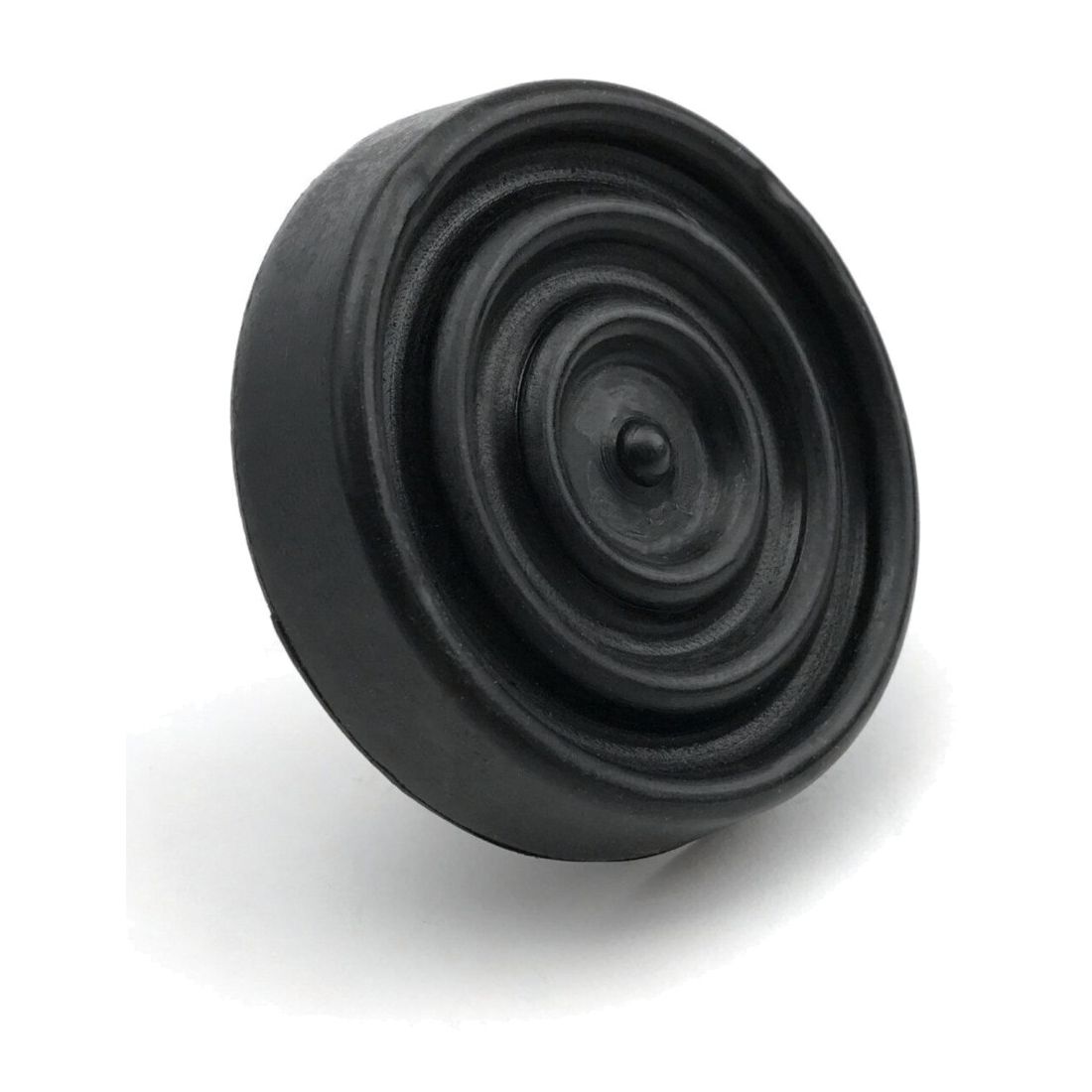 ROUND RUBBER BRAKE PEDAL PAD 3.25" DIAMETER WITH 1.5" MOUNTING STUD HOT ROD