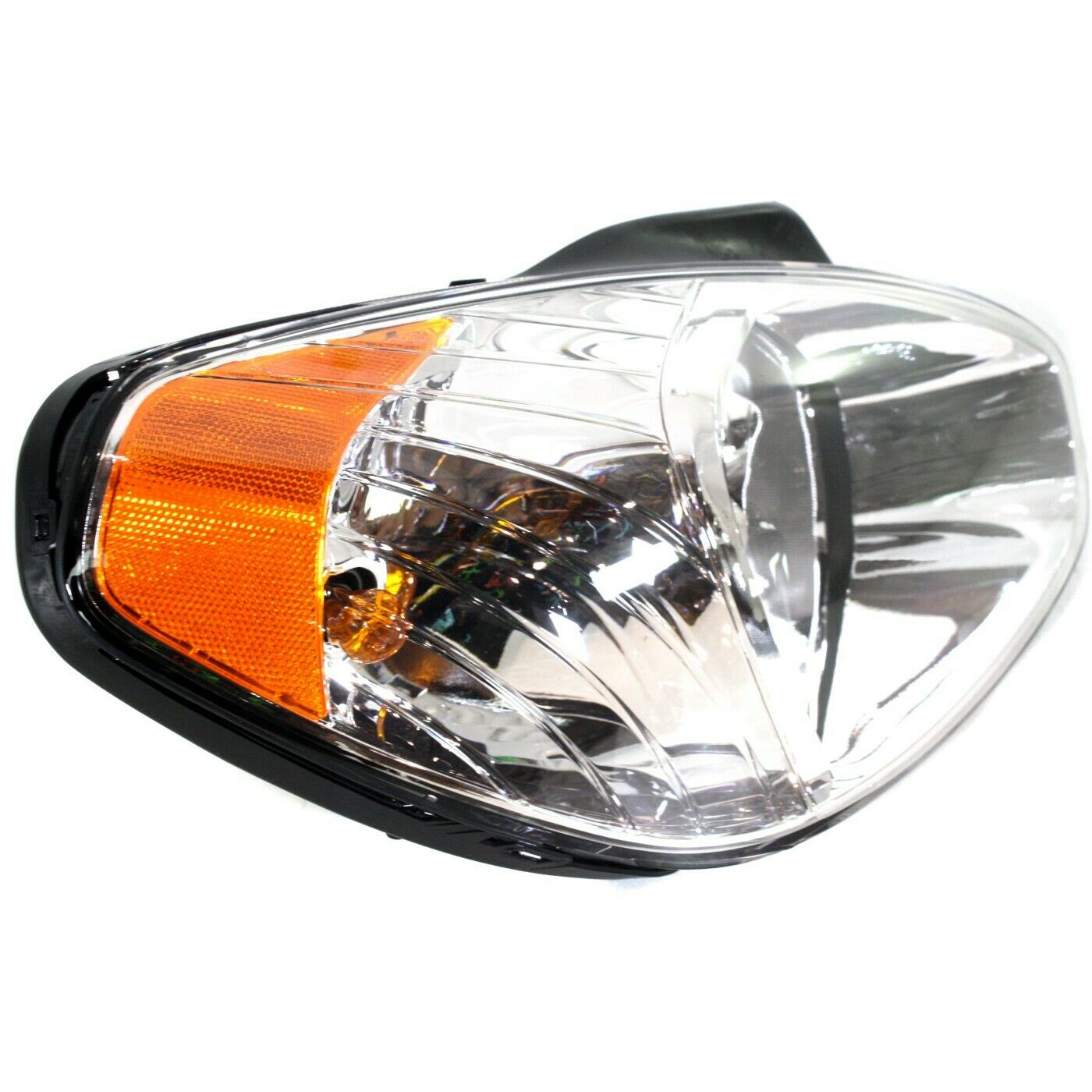 Headlight Set For 2007-11 Accent Driver & Passenger Side W/ Bulb