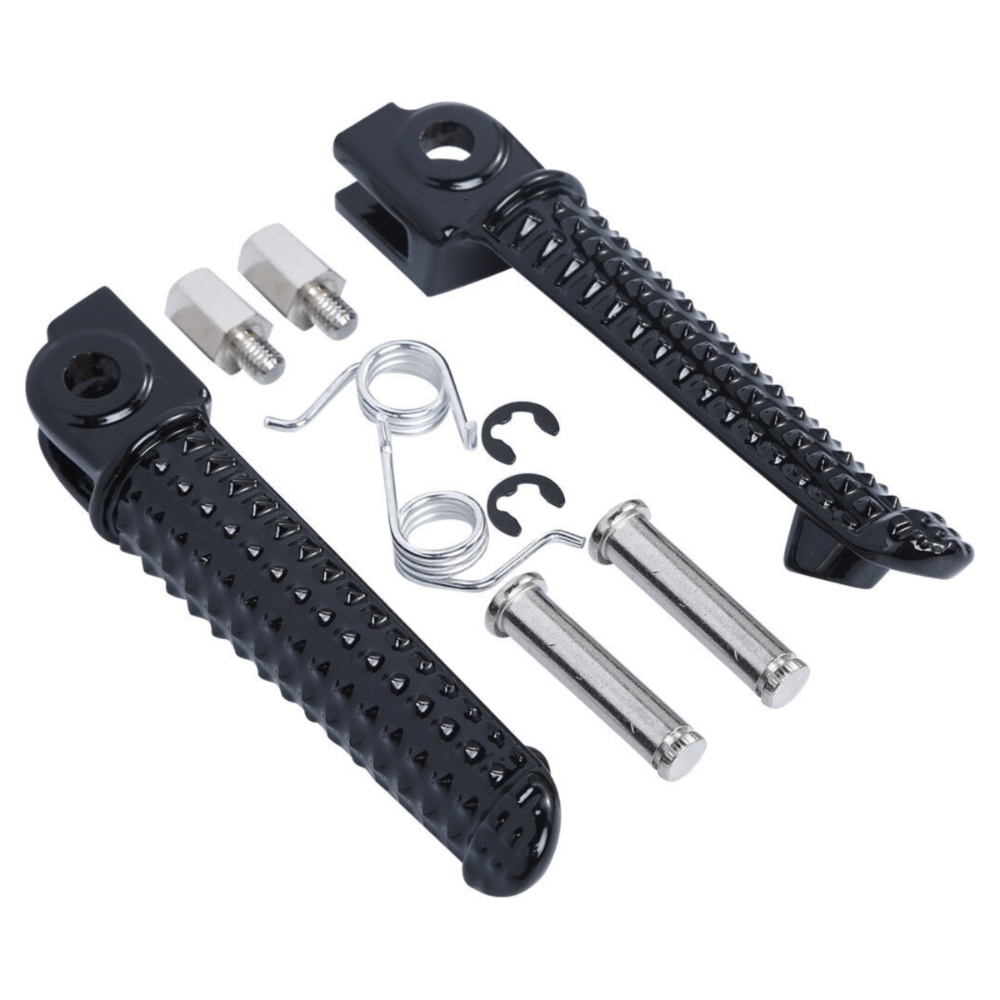 2 Sets Of - Long Black Front Footrests Foot Pegs For YZF R1 YZF R6 YZF R6S YZF R6 R6S