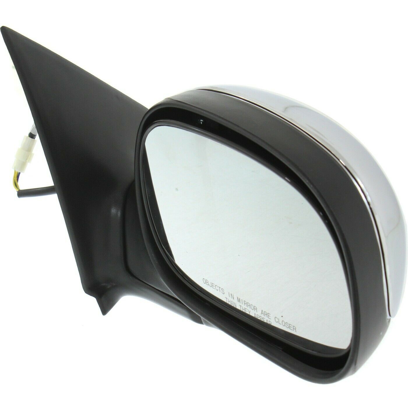 Power Side View Mirror Chrome & Blk Right RH For F150 F250 Heritage Truck