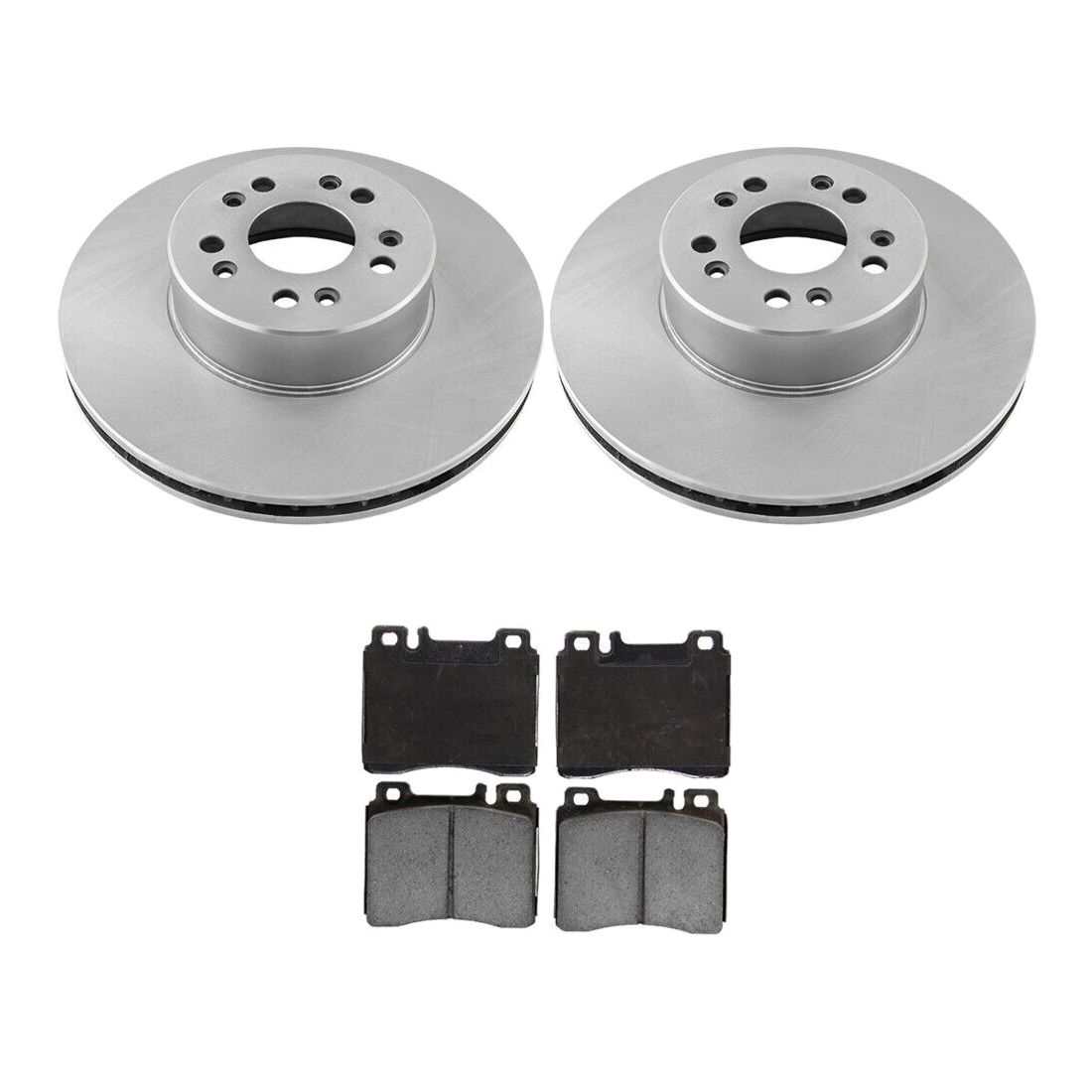Front Vented Disc Brake Rotors & Pads Set