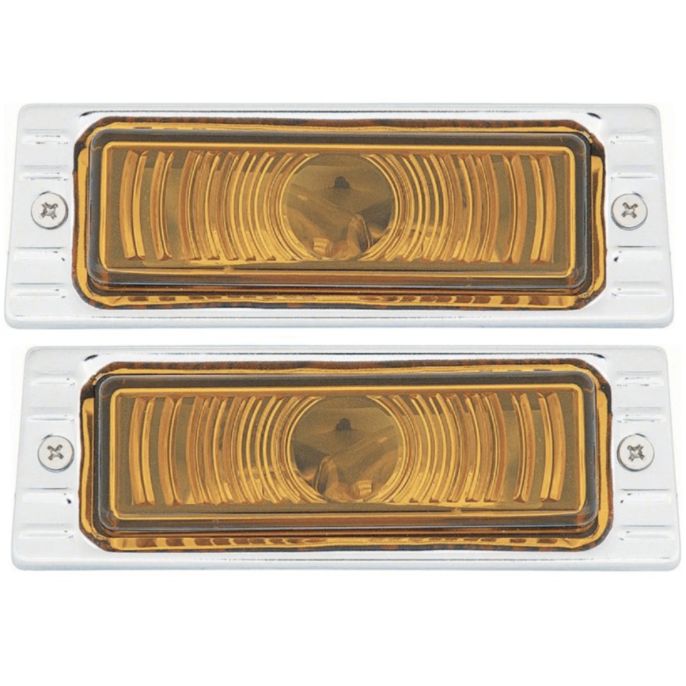 For Truck Truck Front Left/Right 12V Turn Light Parking Lamp Assemblies W/Chrome