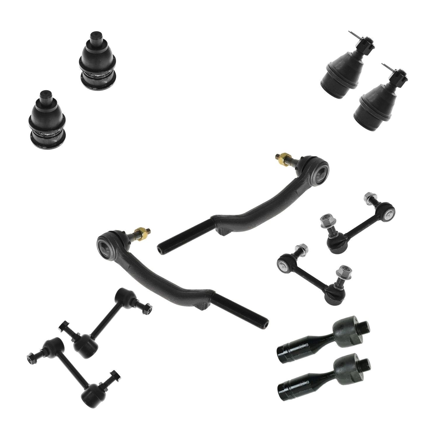 For 2005 9-7x Arc Ball Joint Tie Rod Sway Bar Front & Rear 12pc Suspension Kit