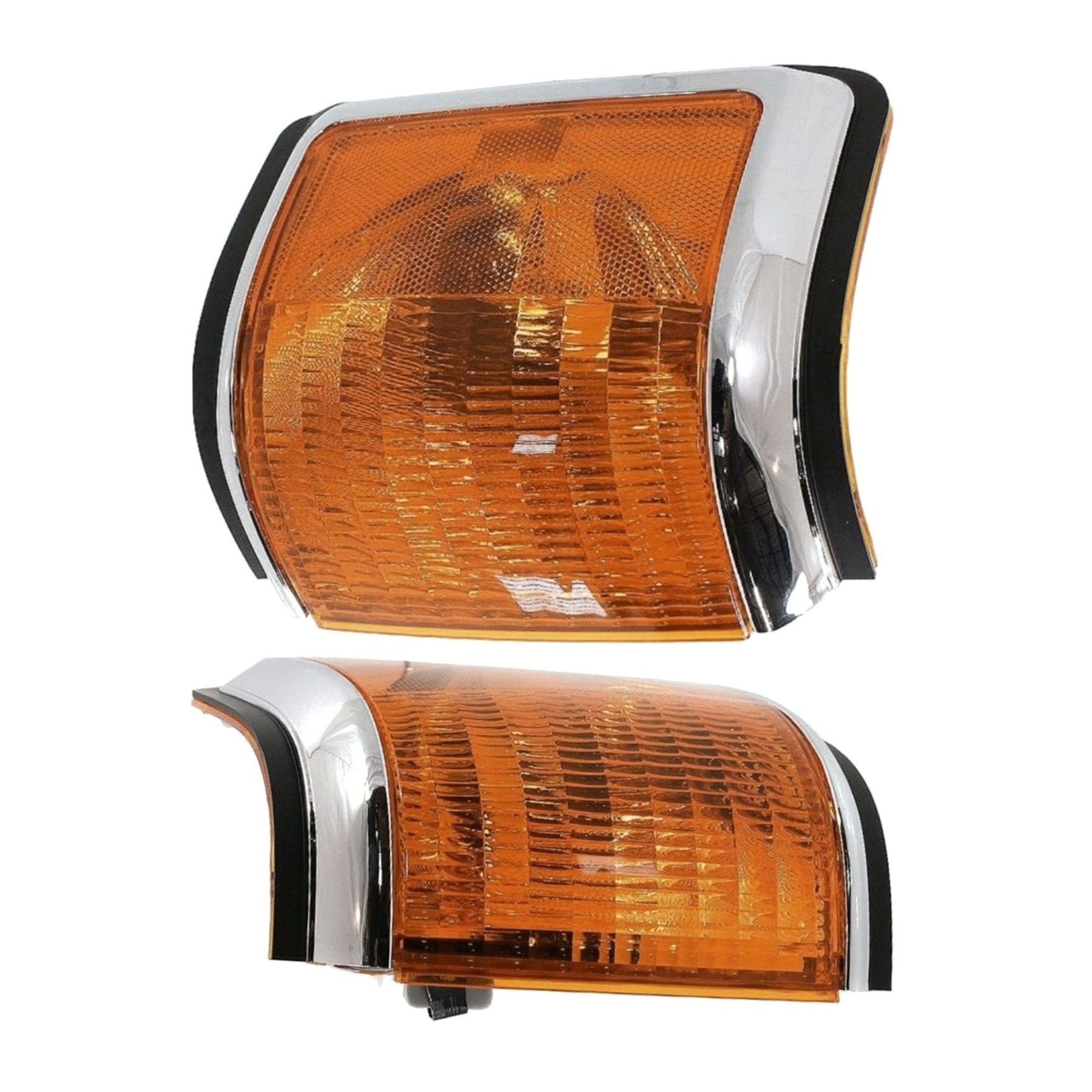 Corner Light For 1987-1991 Ford W/ Chrome Trim Set Of 2 Left & Right