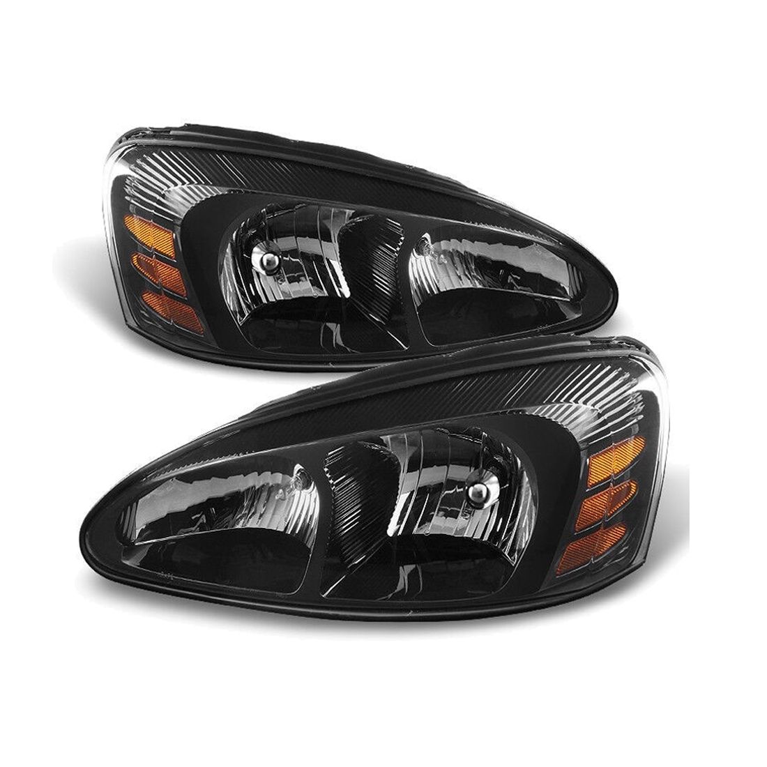 For 04-08 Pontiac Grand Prix Headlights Headlamps Pair Left+Right 2005 2006 2007