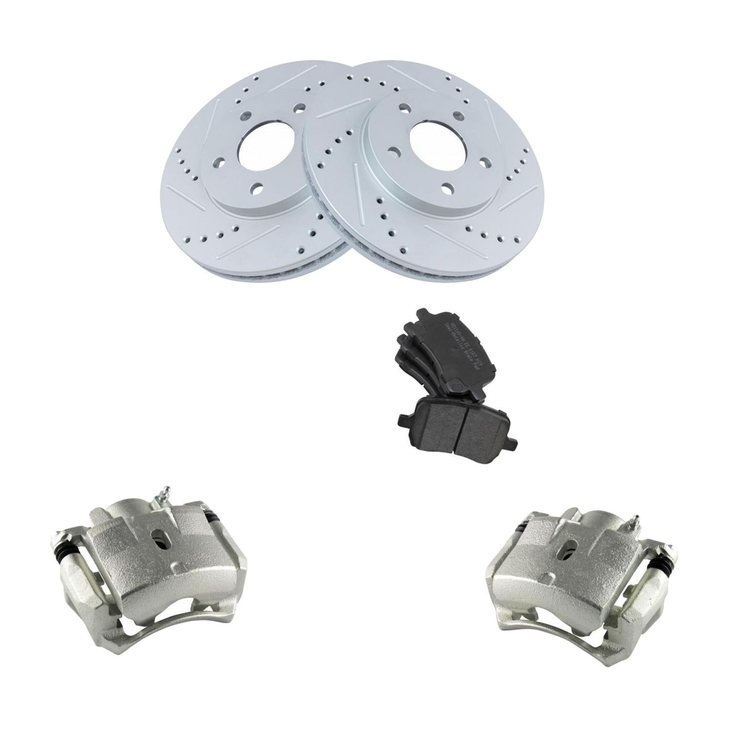 Front Metallic Pads For Chevrolet 2008-2011 HHR LS Panel Rotors & Calipers Kit
