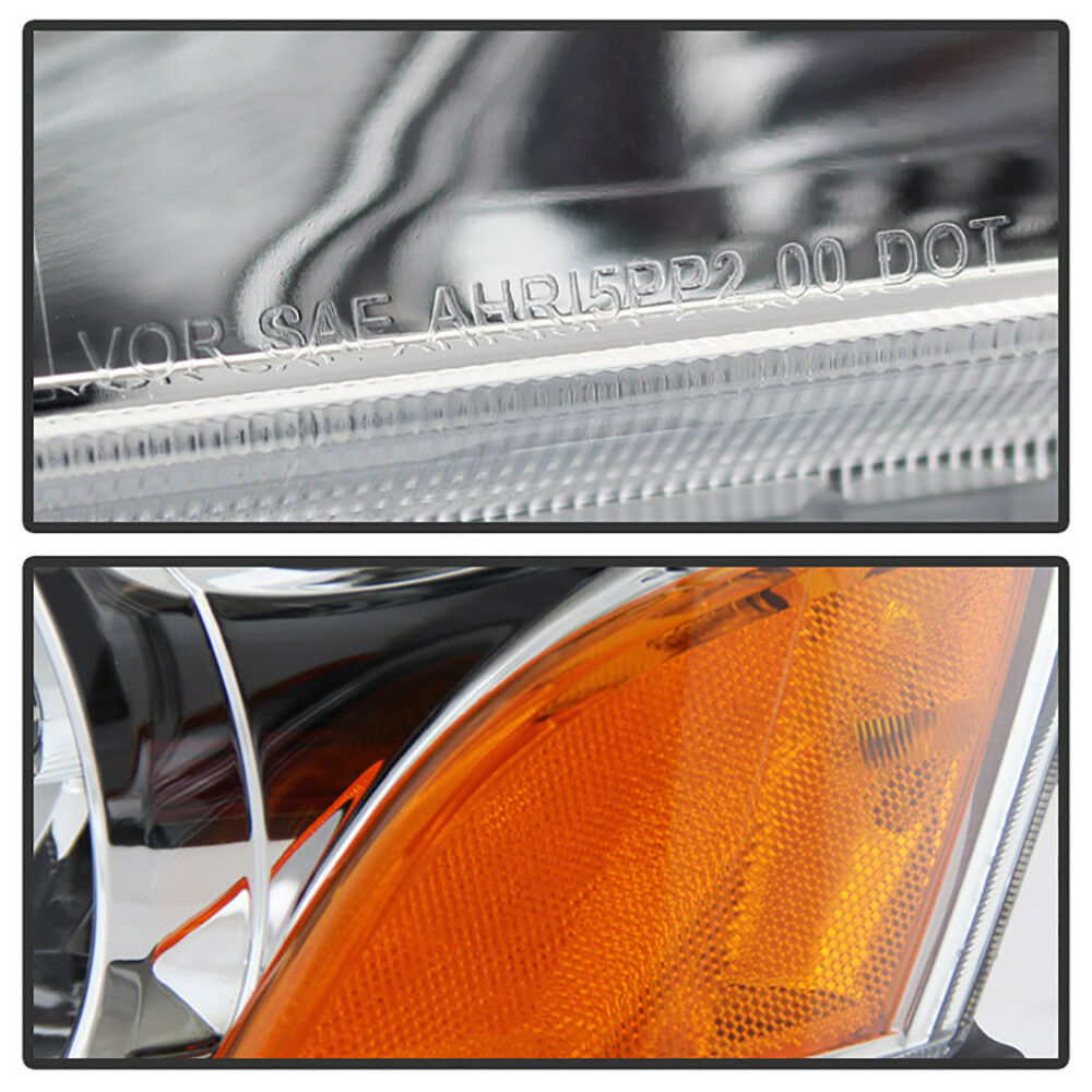 For 03-05 Honda Pilot EX LX SUV Chrome Pair Replacement Headlight Lamp Assembly