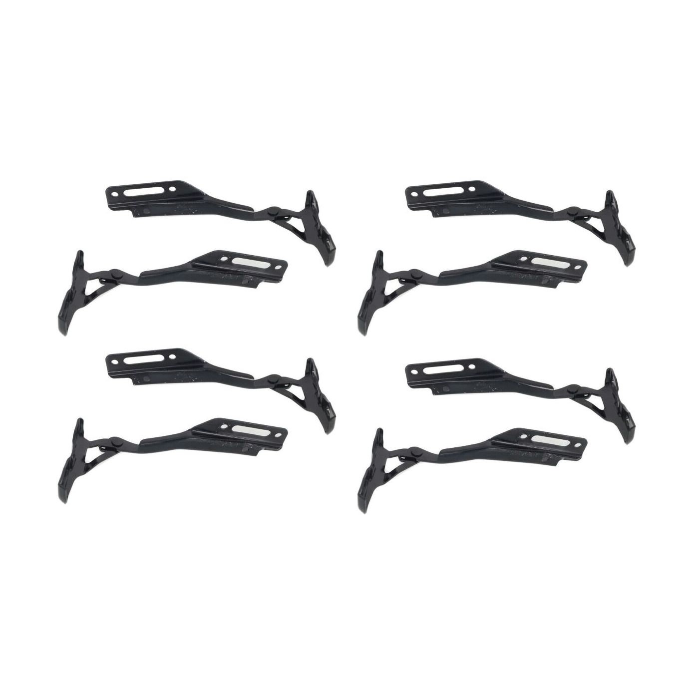 8 PCS - For 2014-2017 Odyssey Set Hood Hinges Driver & Passenger Side LH RH