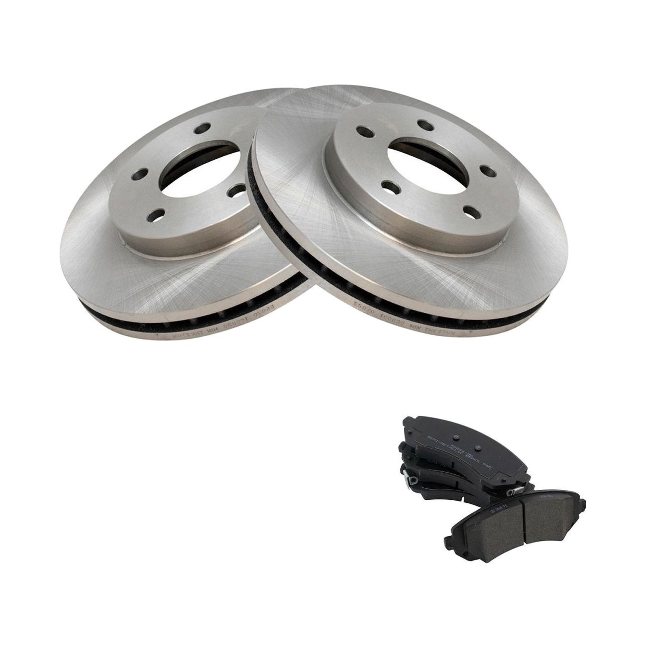 Front Metallic Brake Pad & Rotor Discs Kit W For 2002-2007 Buick Rendezvous 2WD