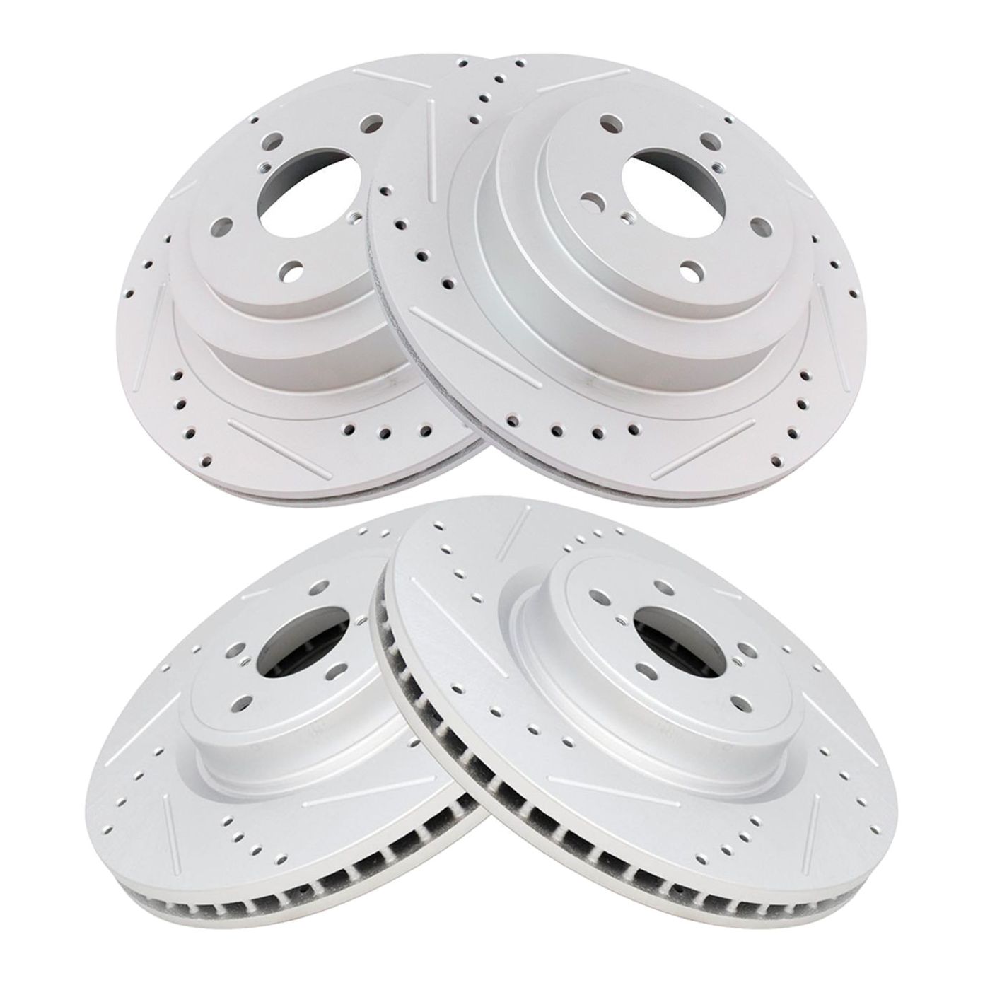 For 2008-2009 Subaru Legacy 3.0 R Limited Sedan Drilled Brake Rotor Set