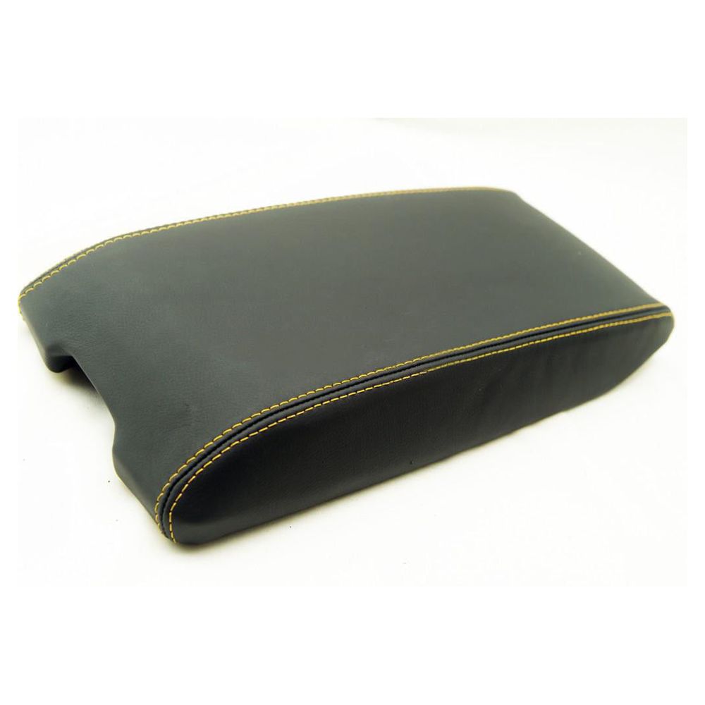 Console Armrest PVC Leather Cover For Chrysler 300 05-07 Yellow Stitch