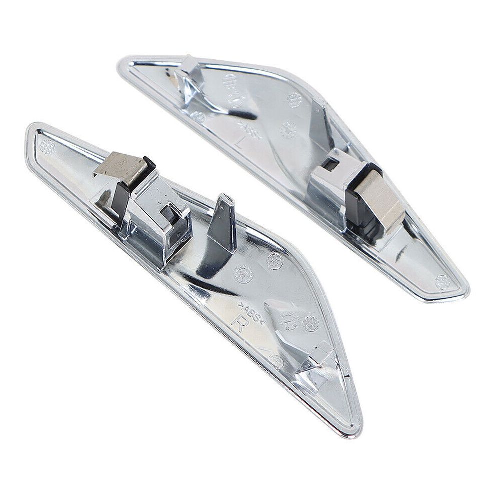 Right+Left Side Front Fender Chrome Finisher For BMW 2015-2017 X3 2015-2017 X4