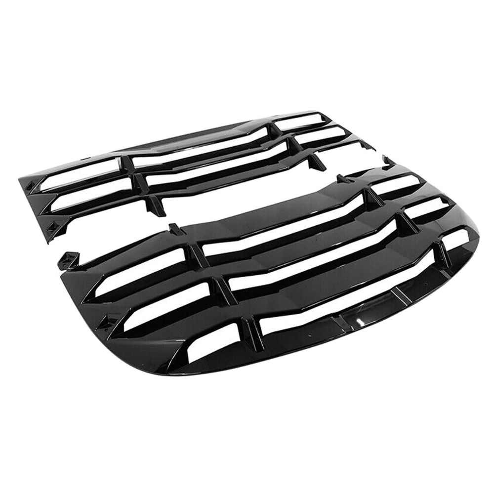 For 20-23 Tesla Model Y Rear Window Louver Windshield Cover Vent Gloss Black 2PC