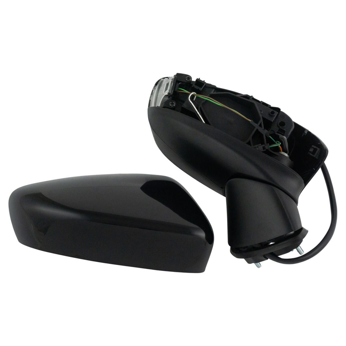 2 Sets Of - For 2014-2016 Mirror Power Turn Signal Blind Spot Detection Smooth Black