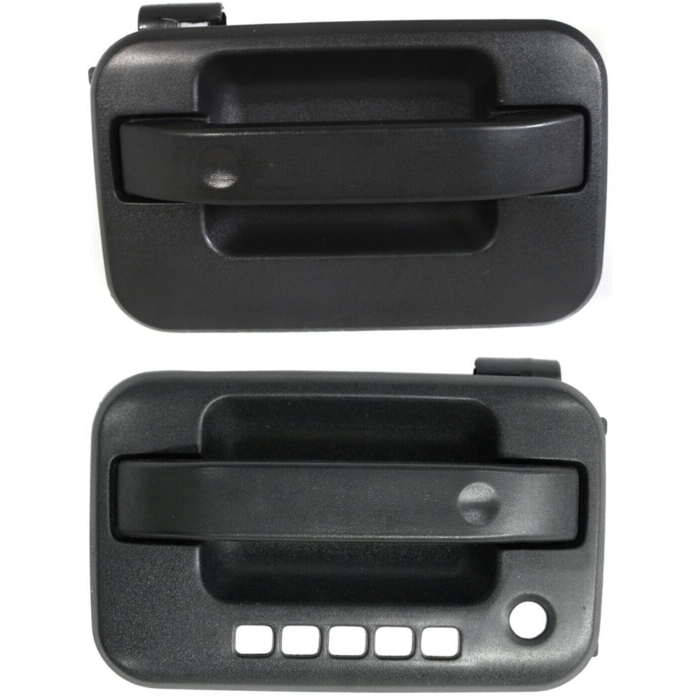 Set Of 2 Door Handles Front Driver & Passenger Side F150 Truck Black Pair
