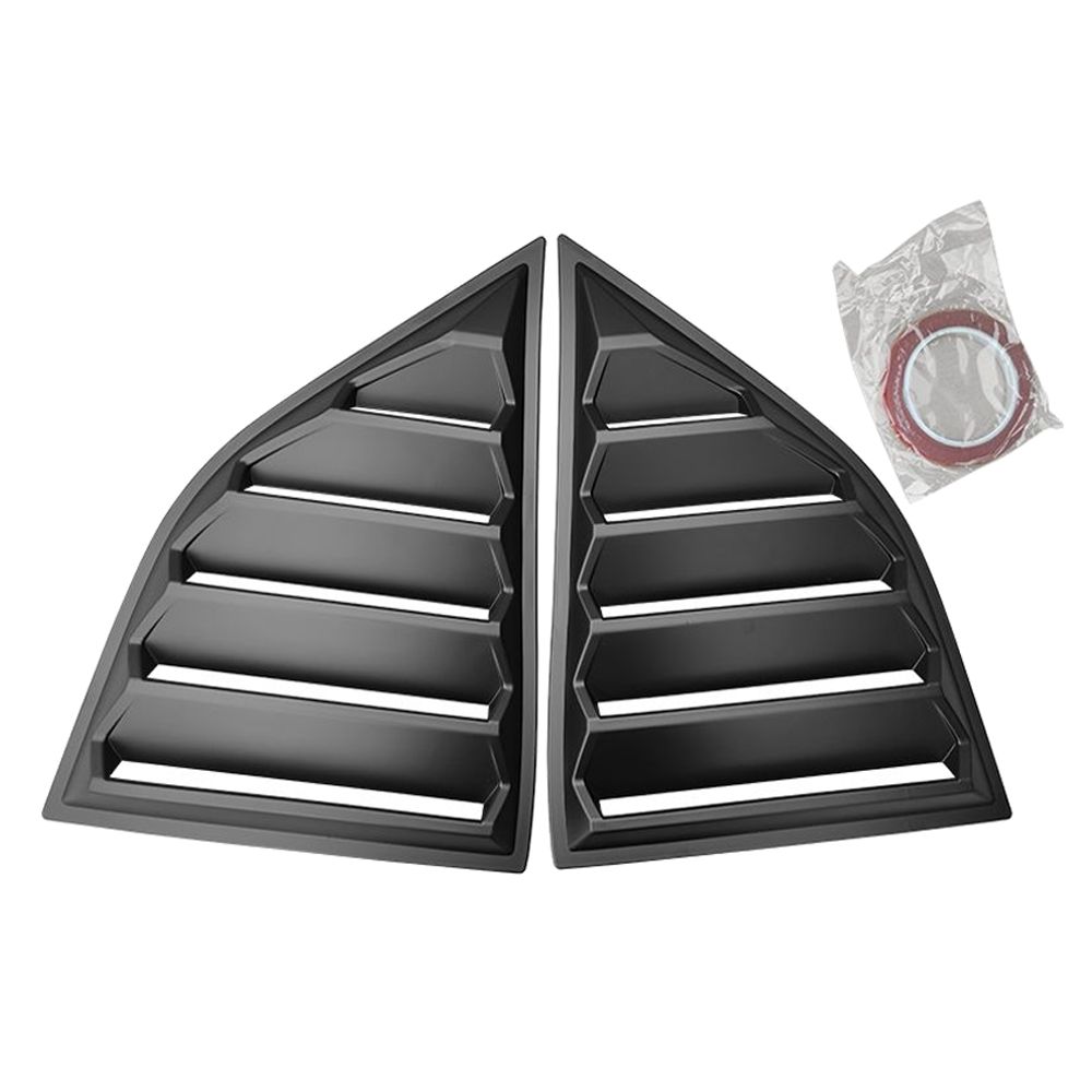 Fits 08-23 Dodge Challenger XE V4 Style Side Window Louver Cover Matte Black