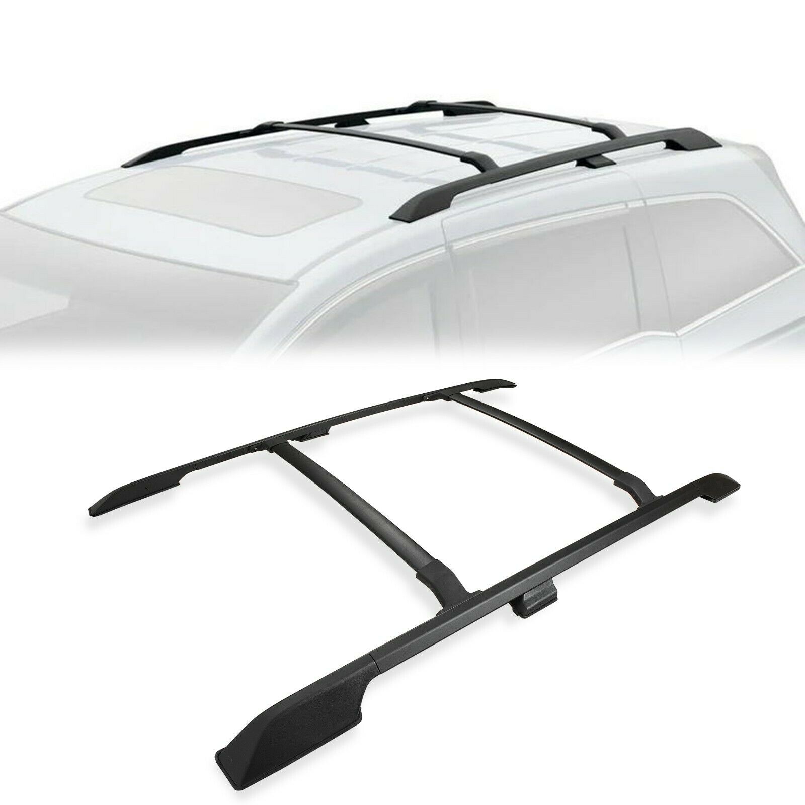 For 11-17 Odyssey Mini Passenger Van Powder-Coated Cross Bars Roof Side Rails