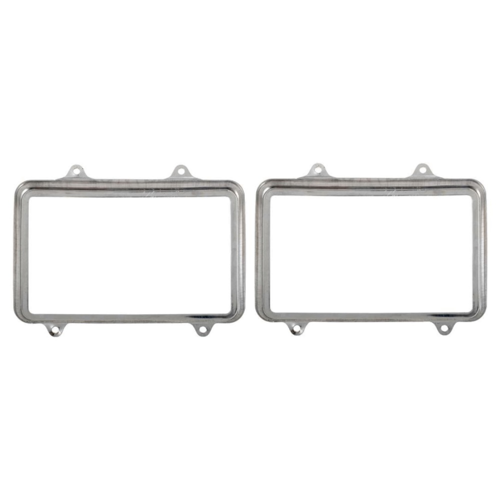 Rectangular Style Headlamp Retaining Bezel Pair For Chevrolet GMC Trucks