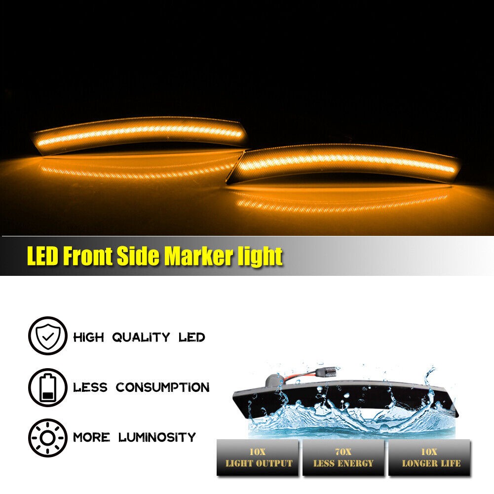R50 R52 R53 Smoked LED Side Marker Light Front Amber 2X