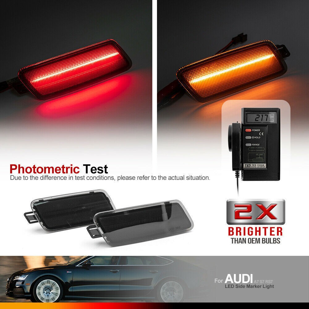 4x Smoked LED Front&Rear Side Marker Lights