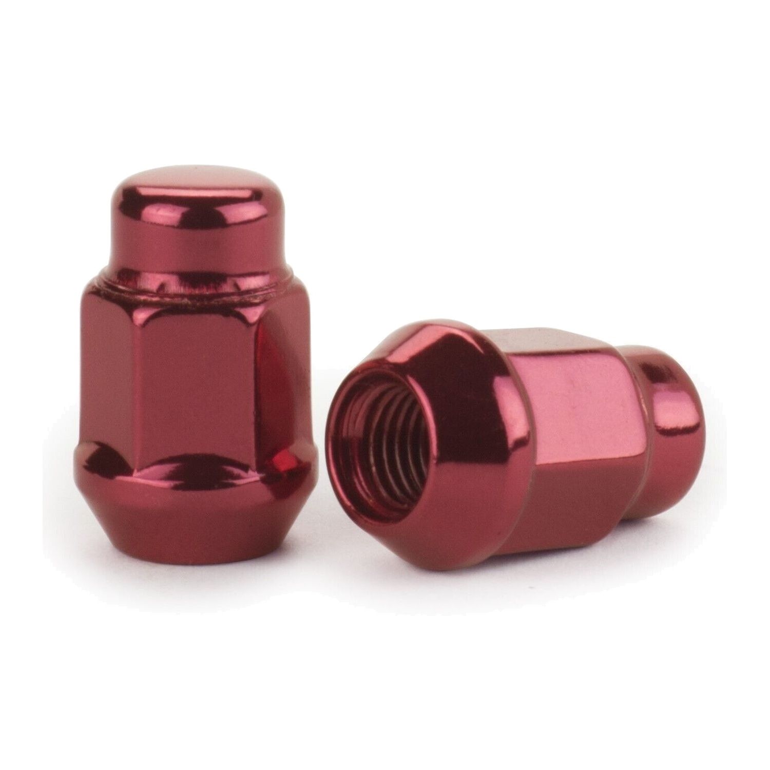 24 Red Bulge Acorn Lug Nuts 7/16 Chevrolet GMC Wheel Nut