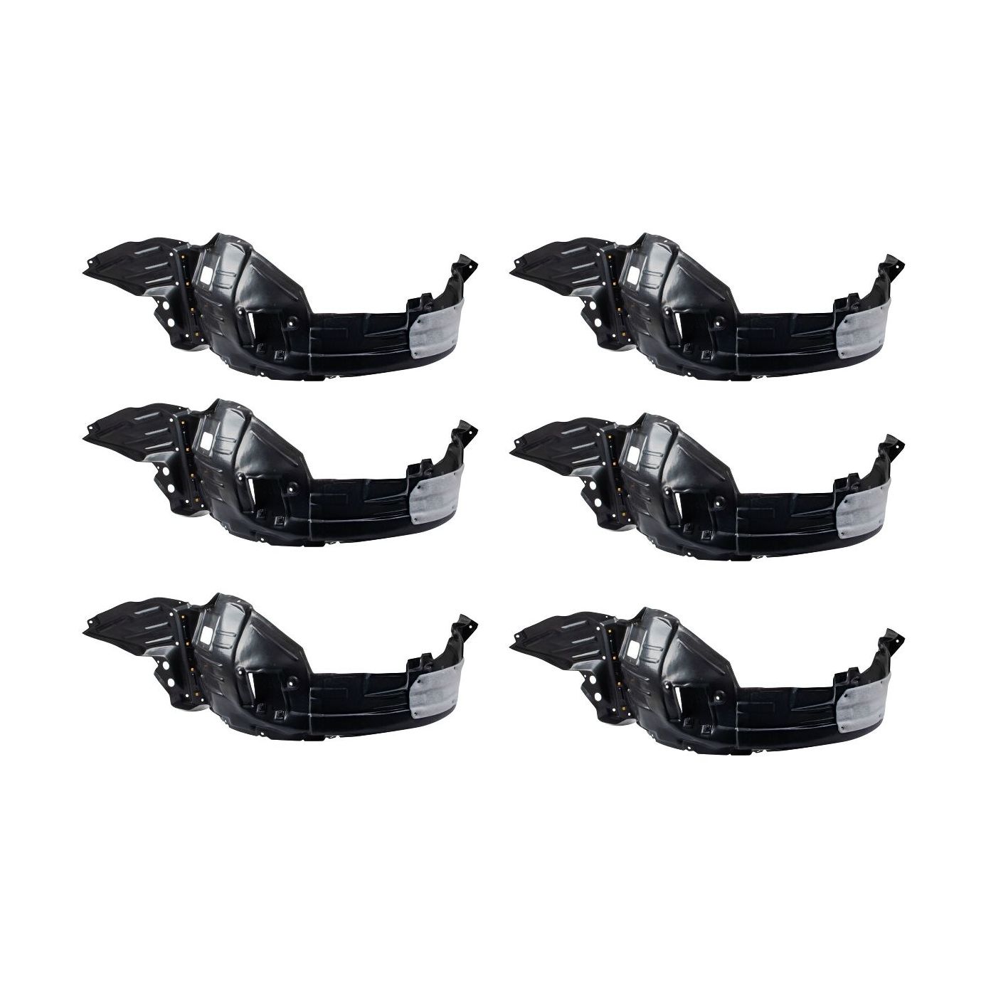 6 Sets Of - For GS350 GS450h Front Left Inner Fender Liner Fits 13-16 Lexus GS350